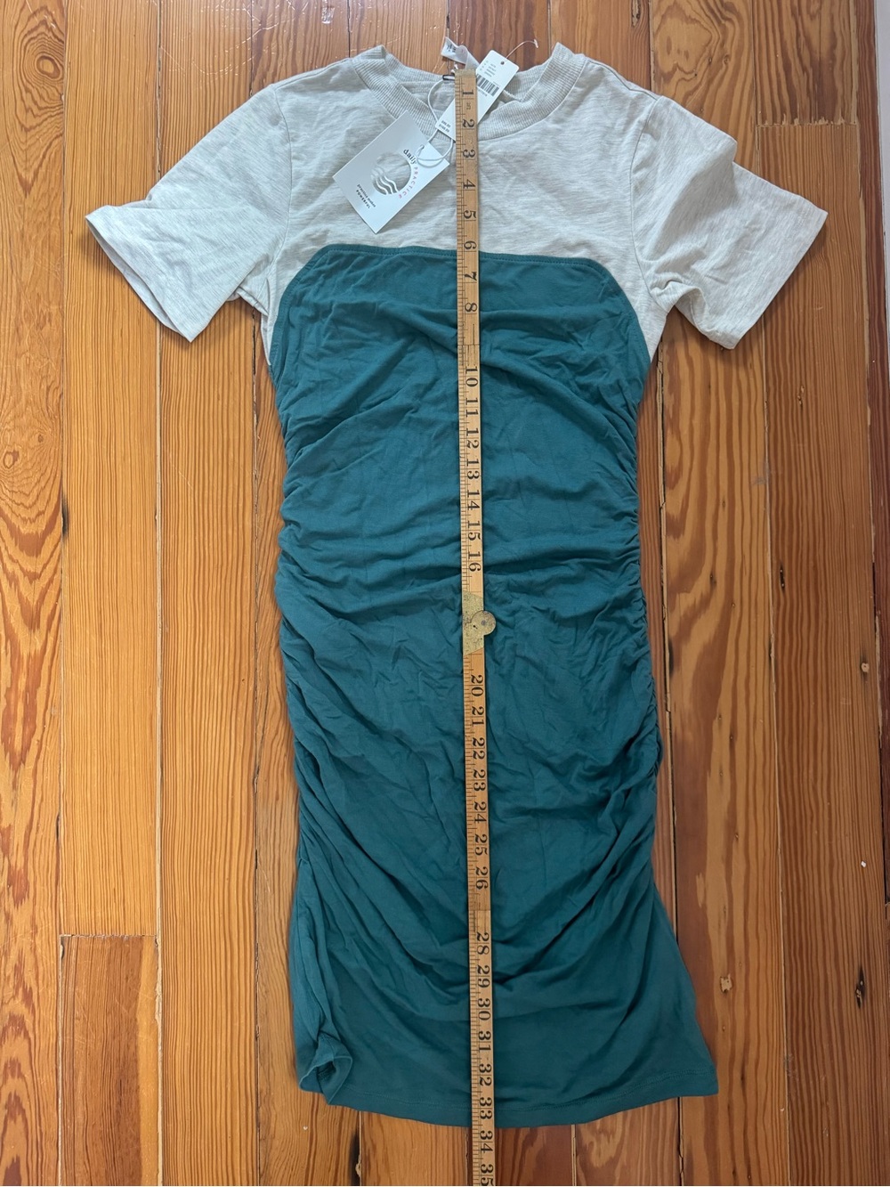 NWT Daily Practice Colorblock Ruched Mini Dress - Picture 7 of 7